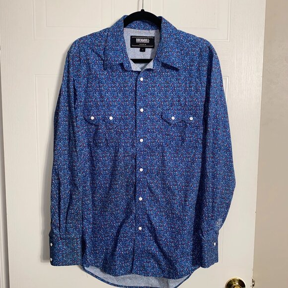 Men's Rock & Roll Denim Long Sleeve Western Shirt Small - Picture 1 of 8
